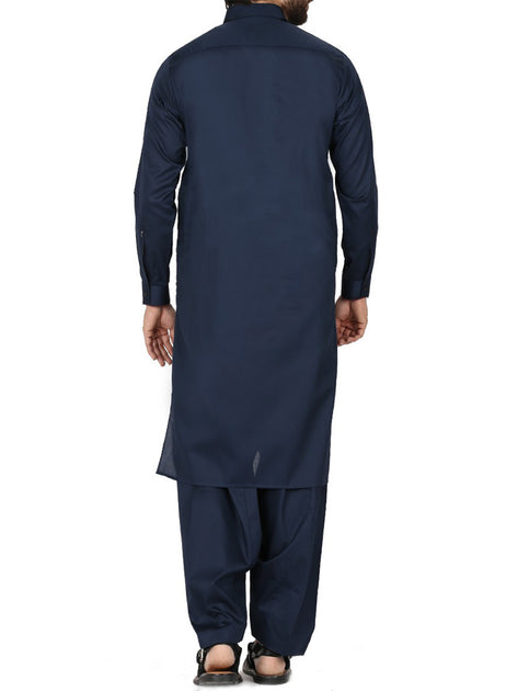 Blue Cotton Kameez Shalwar - AL-KS-2386 – Almirah
