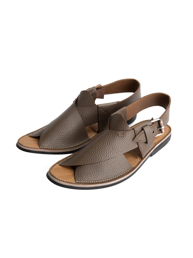 Brown Peshawari Chappal - AL-MFW-HC-086 