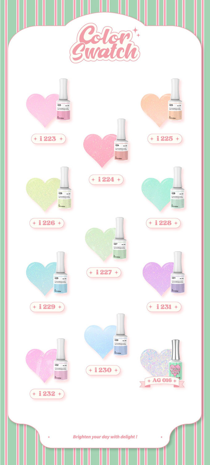 Izemi Cotton Candy Collection - 10 Glitter Set