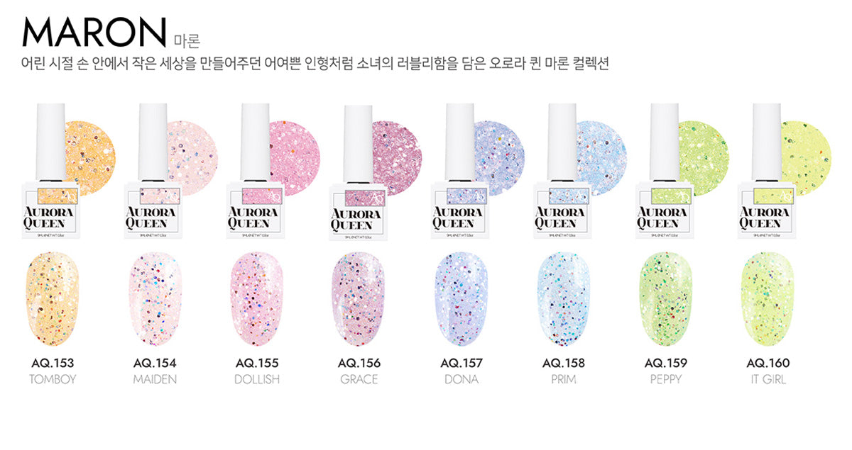 Aurora Queen Glitter Full Set - 160 Color Set