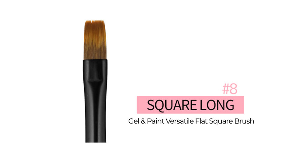 Diami #8 Square Long Brush