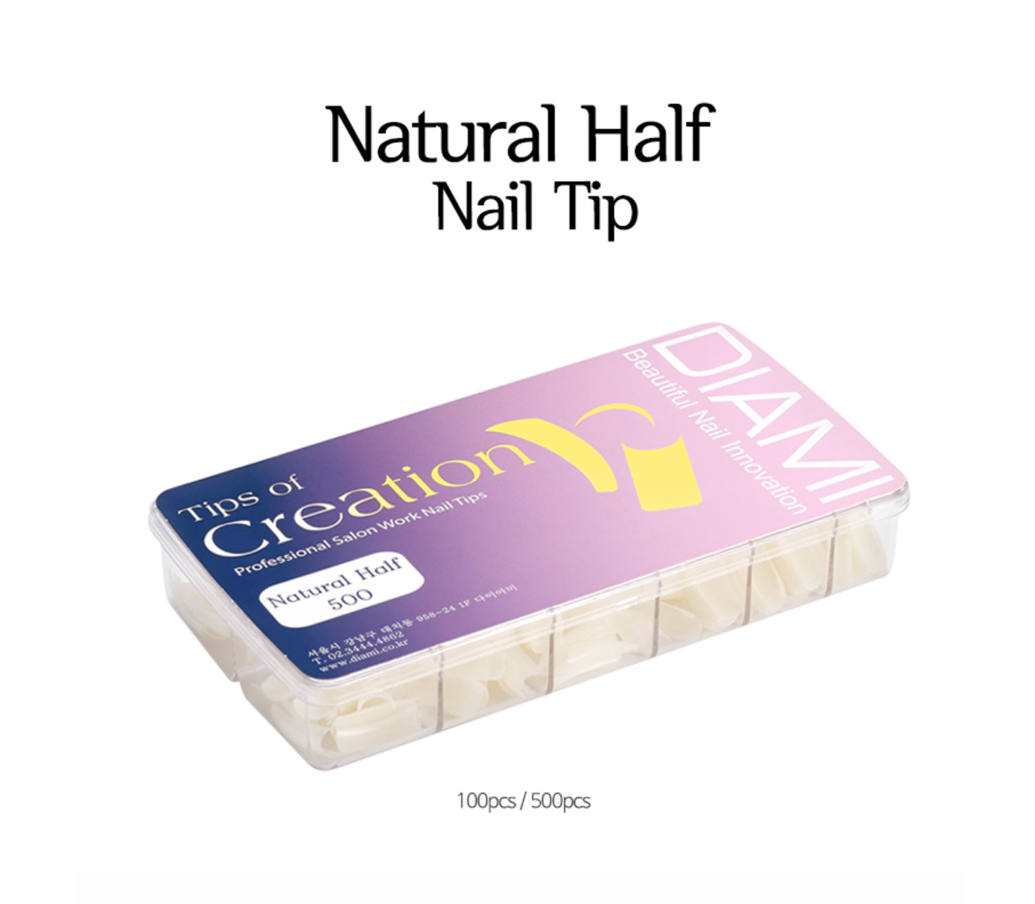 Diami Natural Half Nail Tip