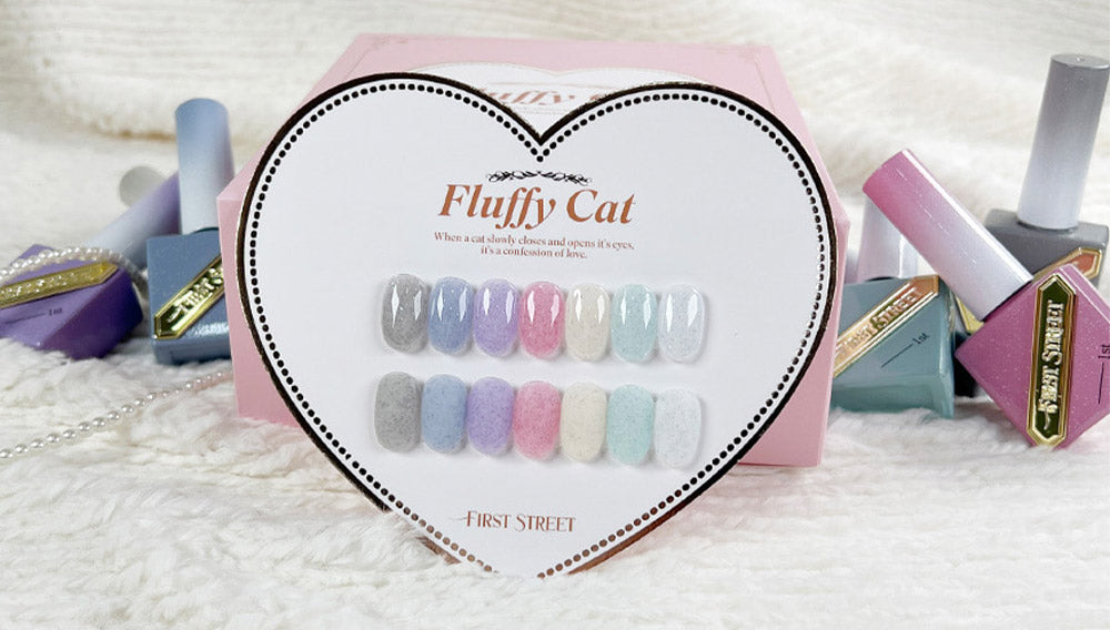 1st Fluffy Cat Collection - 7 Glitter Syrup Color Set