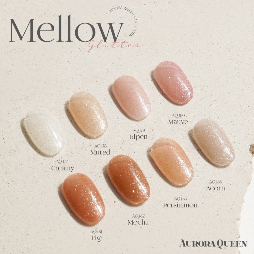 Aurora Queen Mellow Collection - 8 Glitter  Color Set