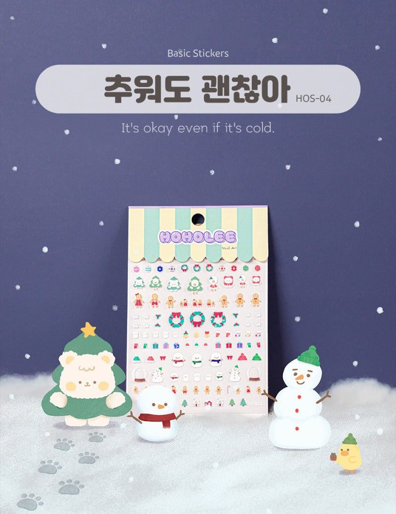 Hoholee Emboss Winter Stickers