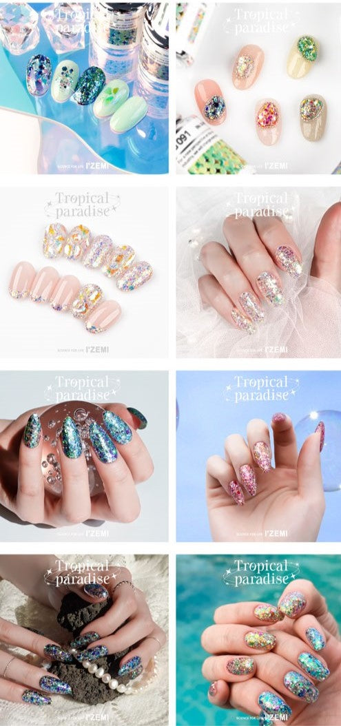 Izemi Tropical Paradise Collection - 12 Glitter Set