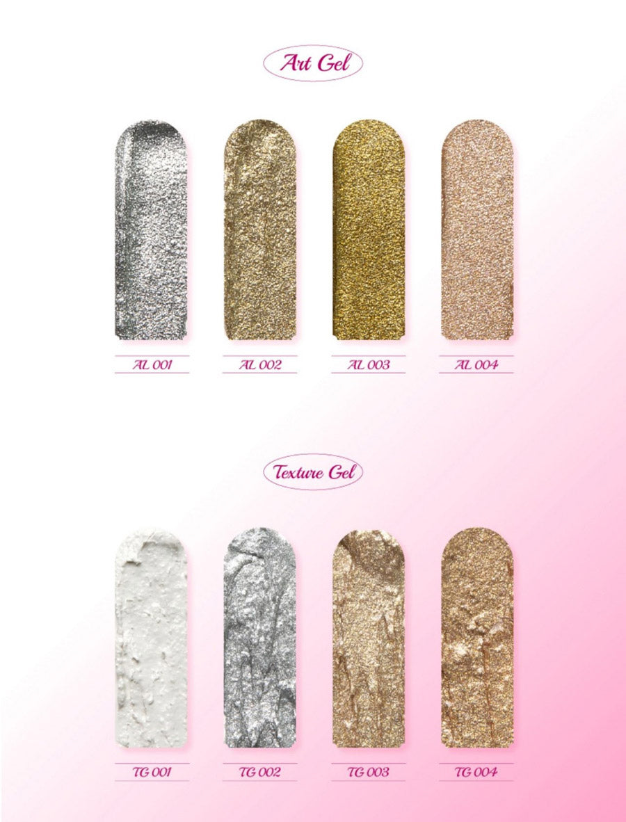 Izemi Pink Flirting Collection glitter gels