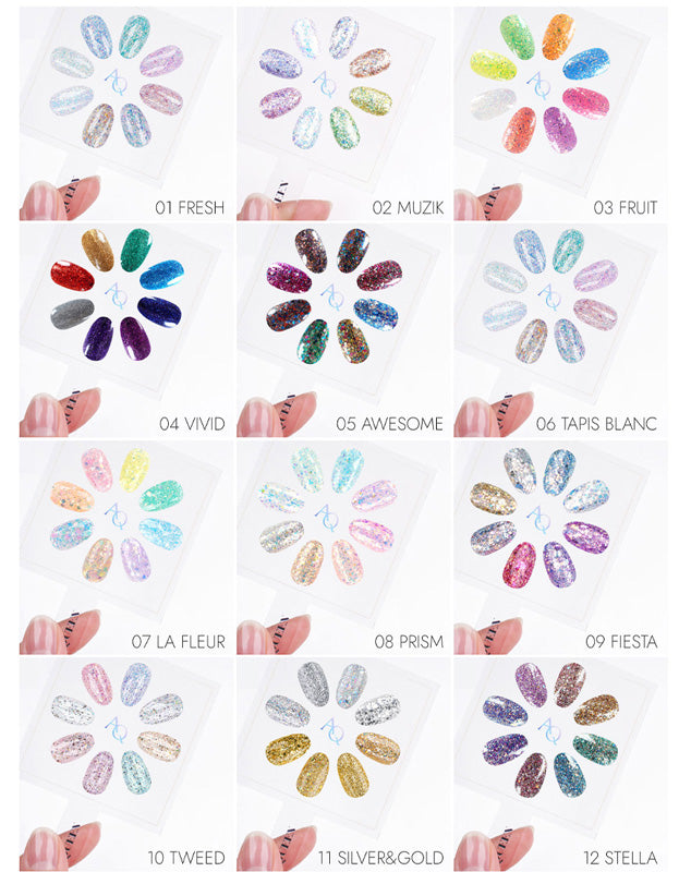 Aurora Queen Glitter Full Set - 160 Color Set