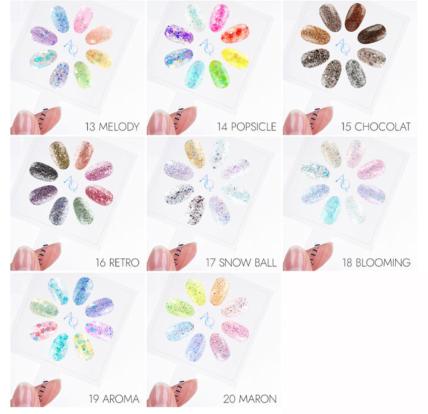 Aurora Queen Glitter Full Set - 160 Color Set