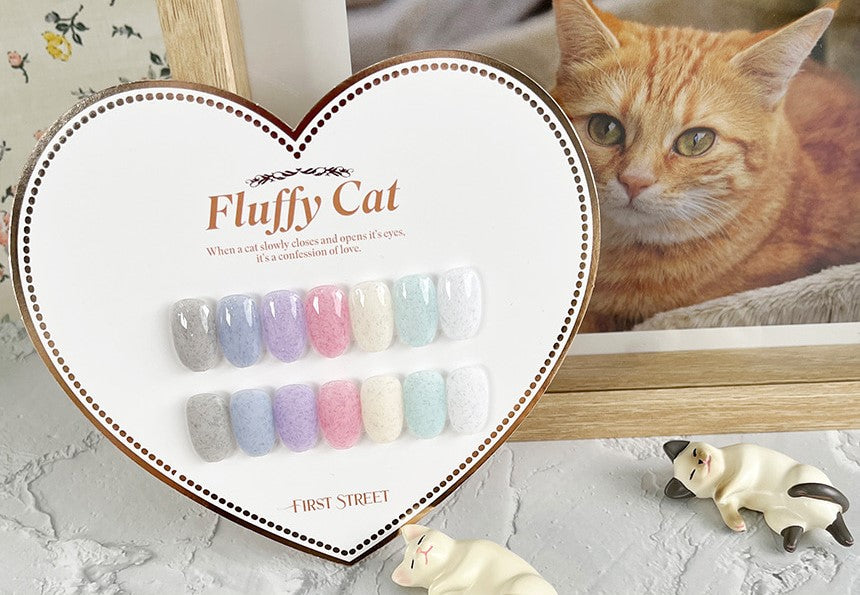 1st Fluffy Cat Collection - 7 Glitter Syrup Color Set