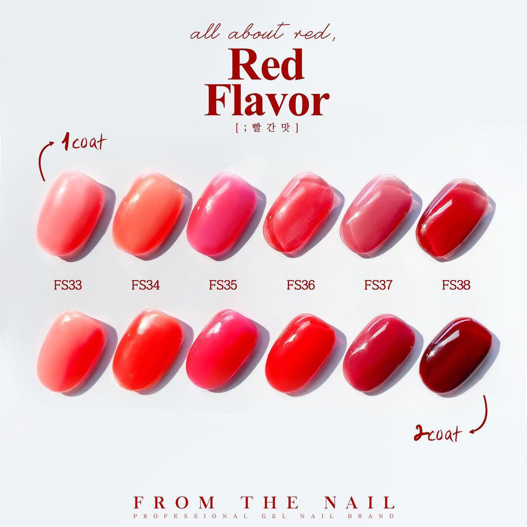 f gel red flavor 6 syrup color set