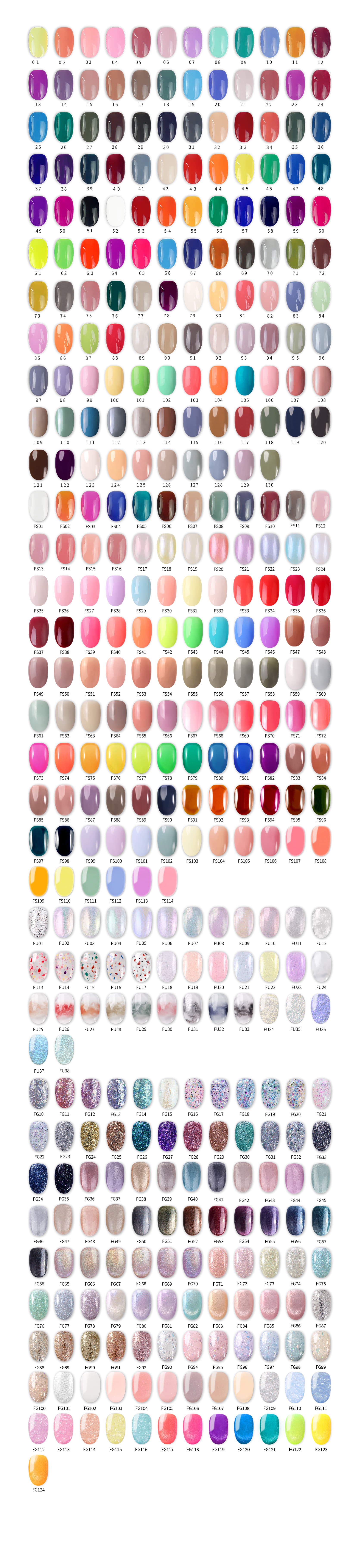 F gel Luster Days Collection - 5 Color Set