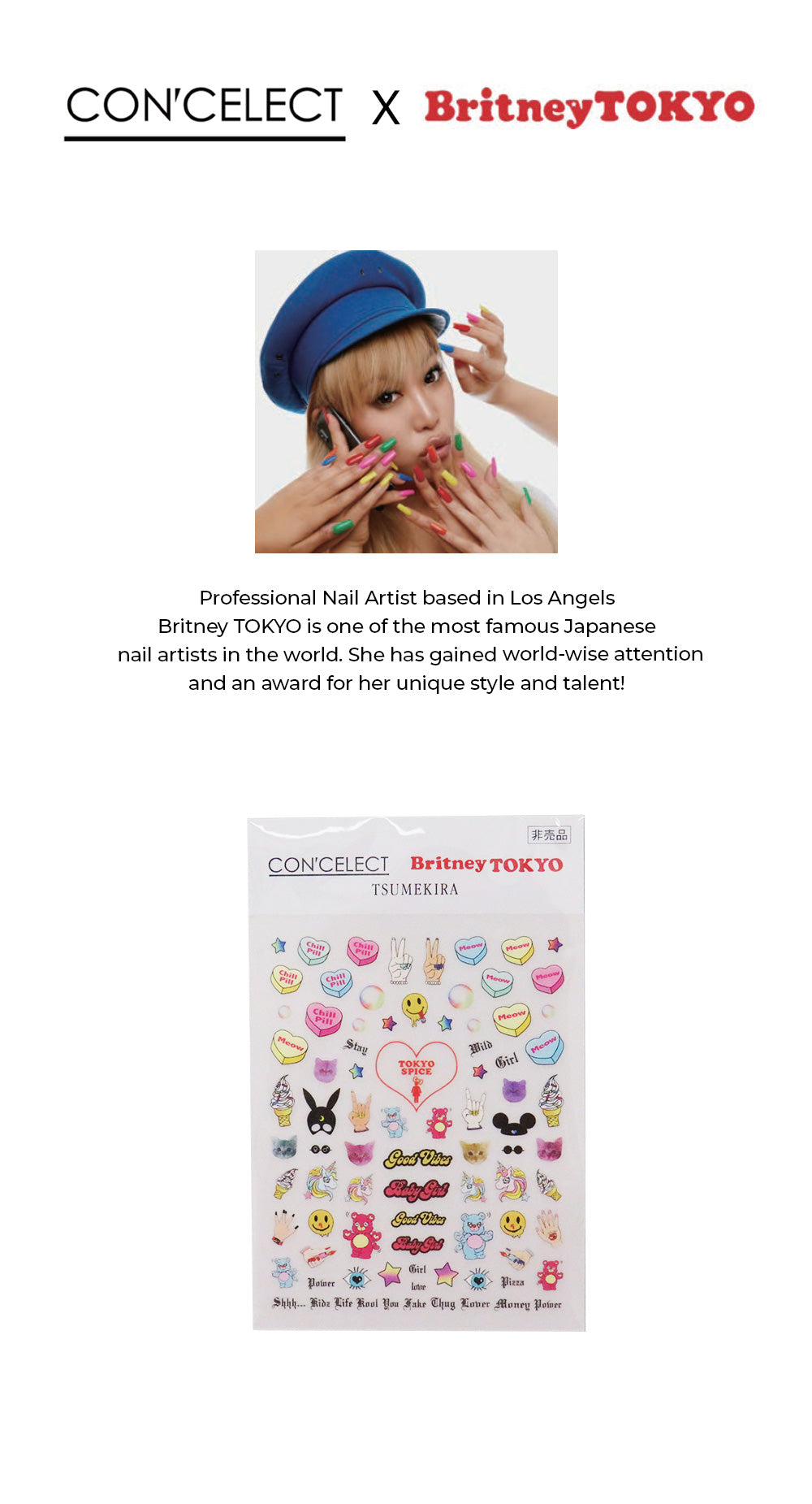 CON'CELECT X Britney Tokyo Stickers