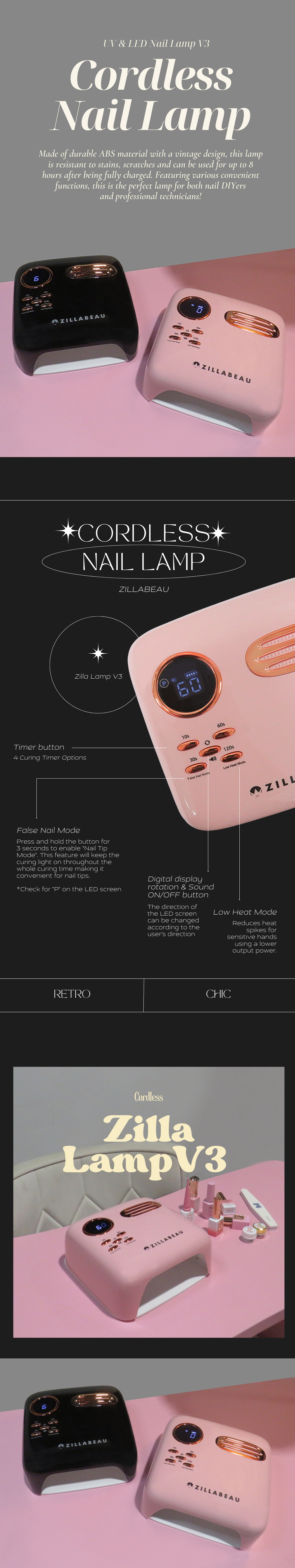 Zillabeau Cordless Nail Lamp v3