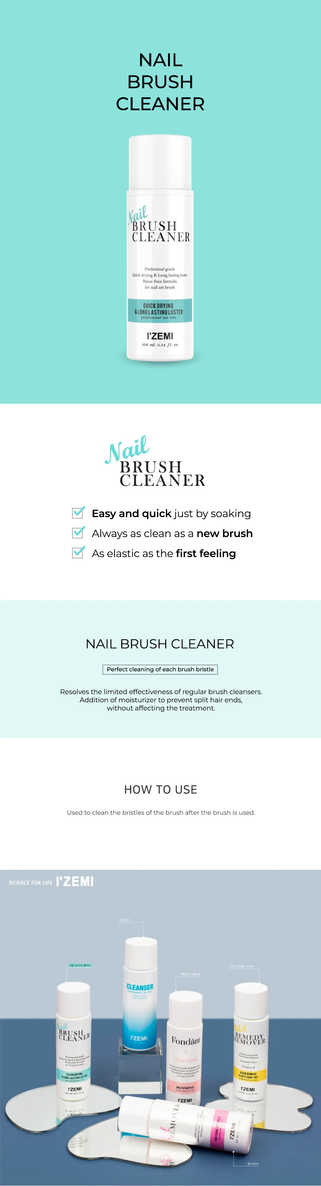 Izemi Nail Brush Cleaner