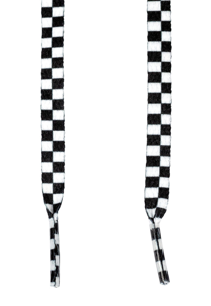black and white checkered laces