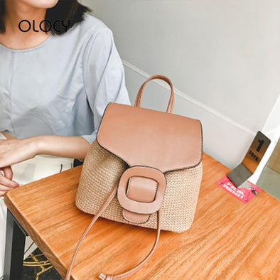 OLOEY Small Sling Backpack Leather Crossbody Bag Purse Shoulder