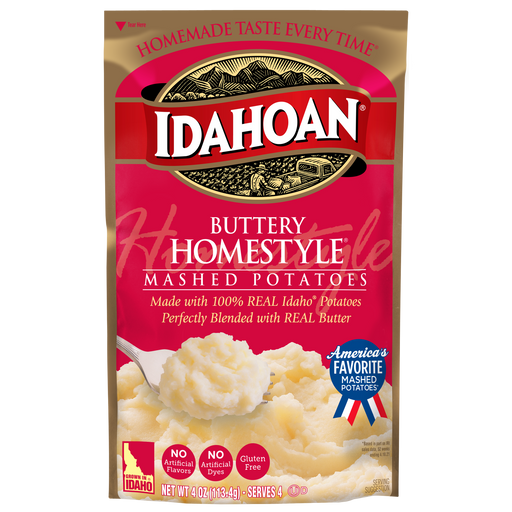 Idahoan Baby Reds Mashed Potatoes Family Size, 8 oz Pouch (Pack of 8)