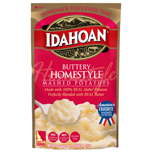  Idahoan Mashed Potatoes and Gravy Variety Pack, (2) 8 ounce Family  Size Buttery Homestyle, Pioneer Country Gravy Makes 2 Cups, Country  Sausage Gravy Mix