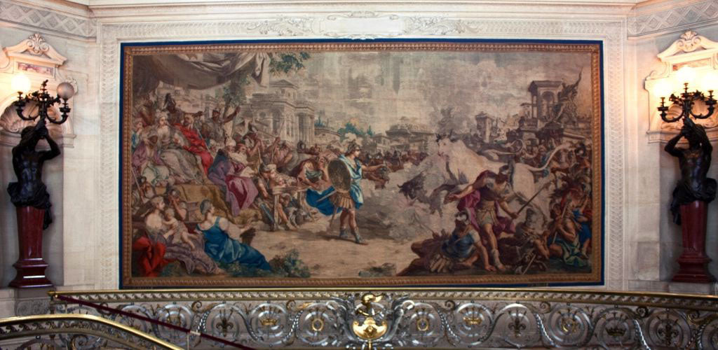 Tapestry seen in the castle of Chantilly