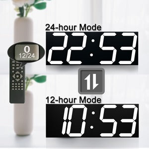 digital wall clock 24h mode