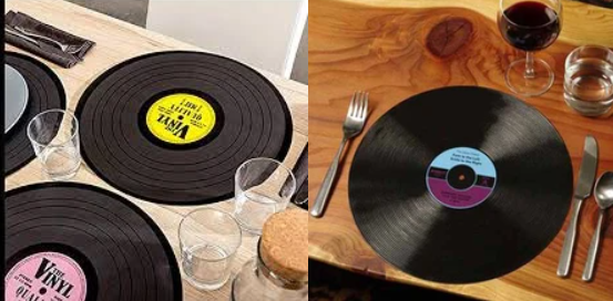 Vinyl record placemat