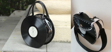 vinyl disc handbag
