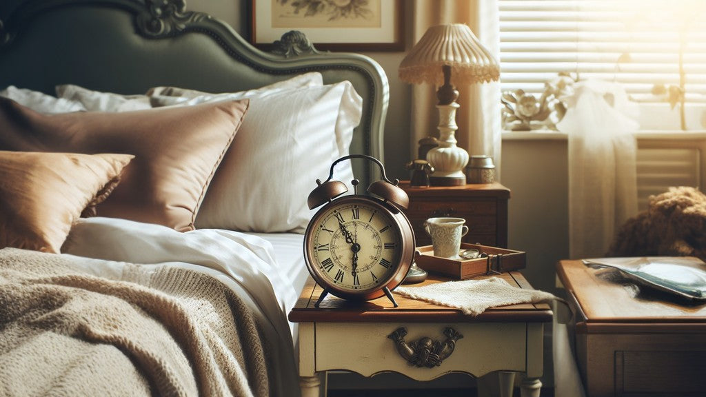 alarm clock in bedroom