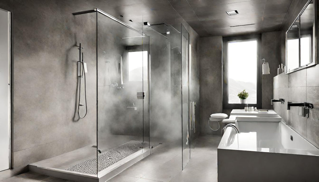 bathroom with steam