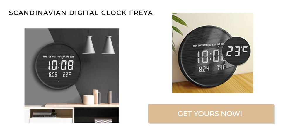 Scandinavian Digital Clock FREYA