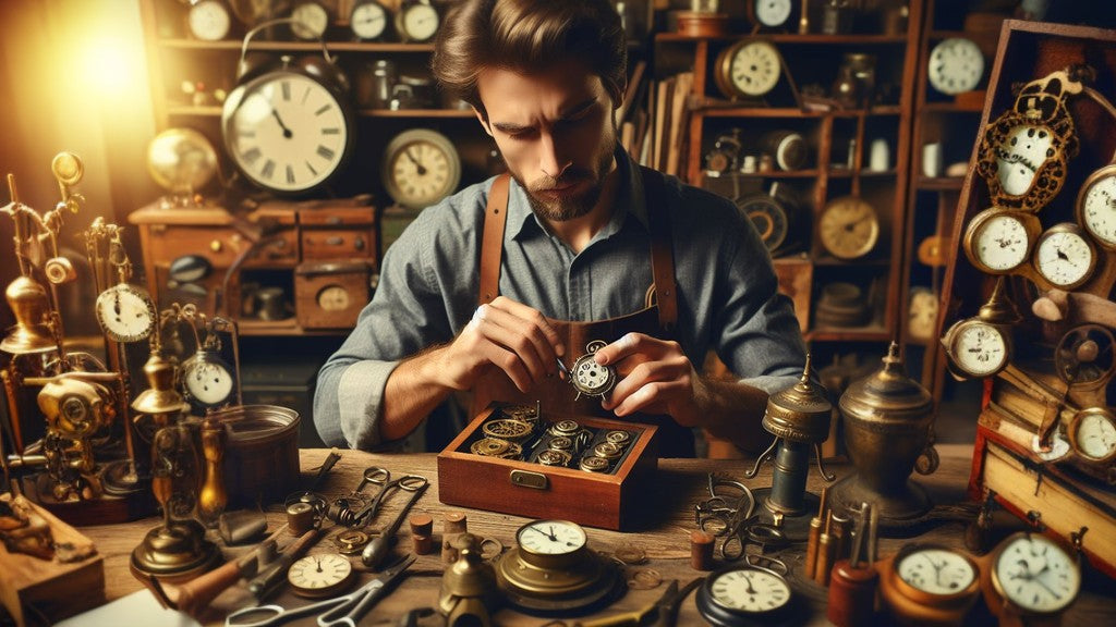 clock maker making Vintage Alarm Clocks