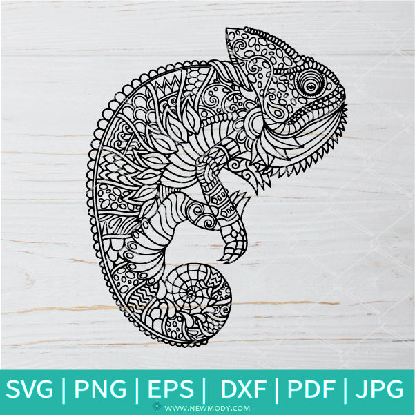 Download Coloring Mandala Chameleon Svg Chameleon Mandala Svg