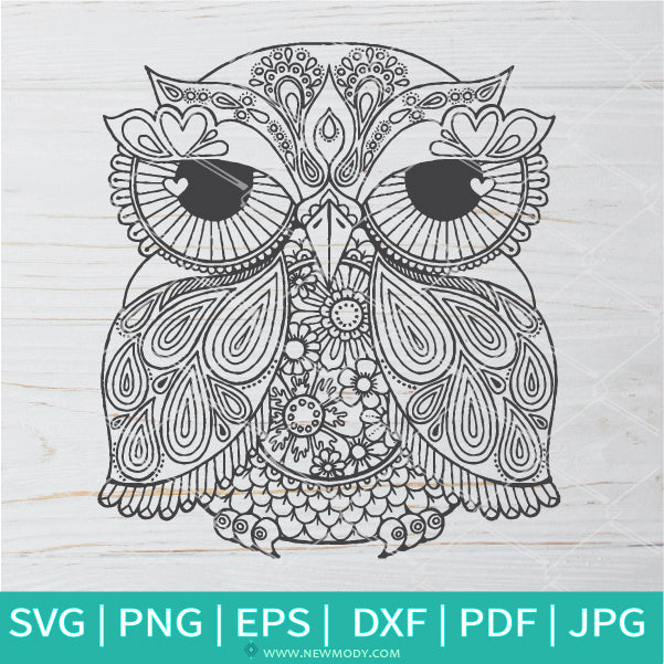 Download Coloring Owl Mandala Svg Owl Svg Mandala Svg PSD Mockup Templates