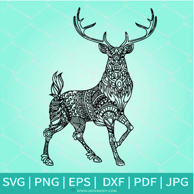 Download Coloring Mandala Deer Svg Deer Svg Mandala Svg