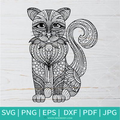 Download Mandala Cat Svg Cute Cat Svg Mandala Svg