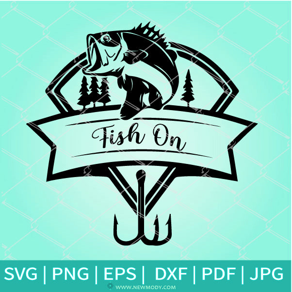 Download Fish On Svg Fishing Svg Fishing Pole Svg Bass Fishing Printable
