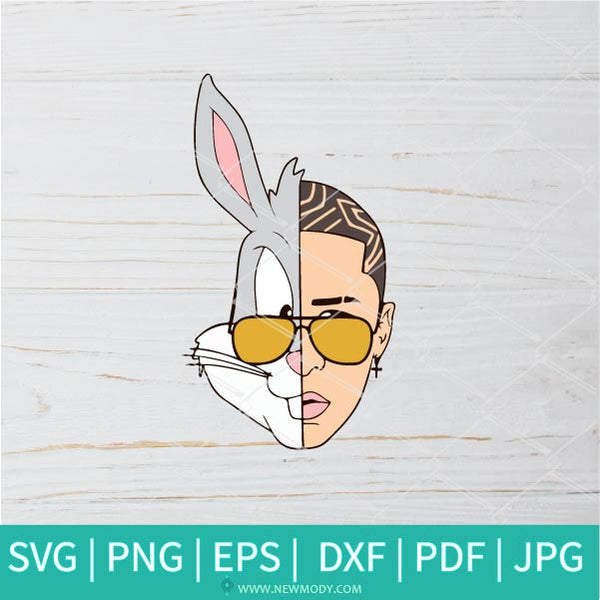 Download Bad Bunny face rapper scrapbooking SVG - Bad Bunny SVG ...