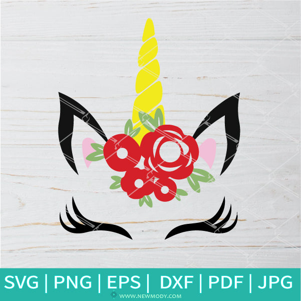 Free Free Unicorn Face With Roses Svg 368 SVG PNG EPS DXF File