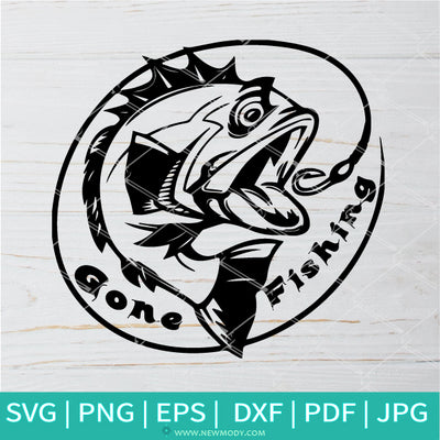 Download Gone Fishing Svg Fishing Pole Svg Bass Fishing Time Svg