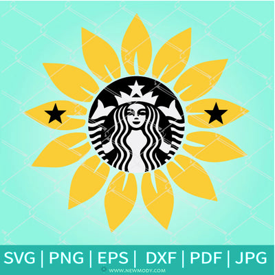 Download Sunflower Frame Strabucks SVG - Sunflower Monogram SVG ...