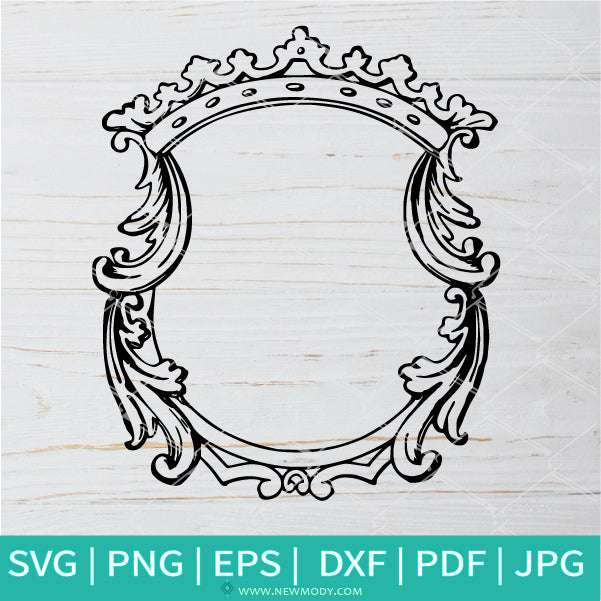 Picture Frame SVG - Decorative Border Ornament SVG - Vector Frame