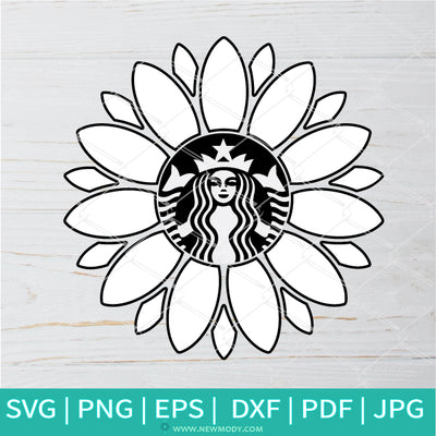 Download Sunflower Frame Strabucks Svg Flower Monogram Svg Frame Svg SVG, PNG, EPS, DXF File