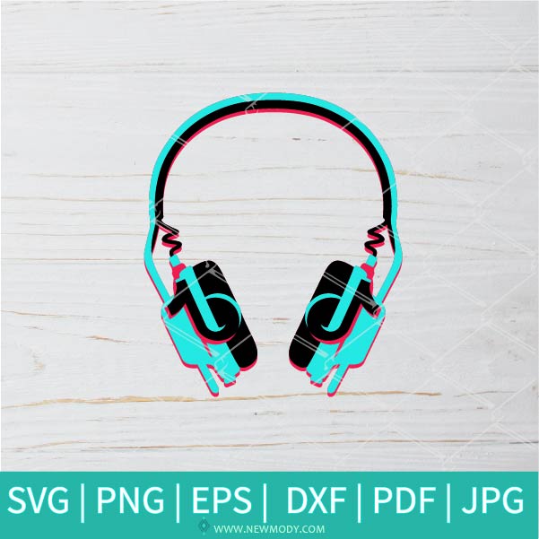 Download Tiktok Headphones SVG - Music SVG - Tik Tok SVG - Peace ...