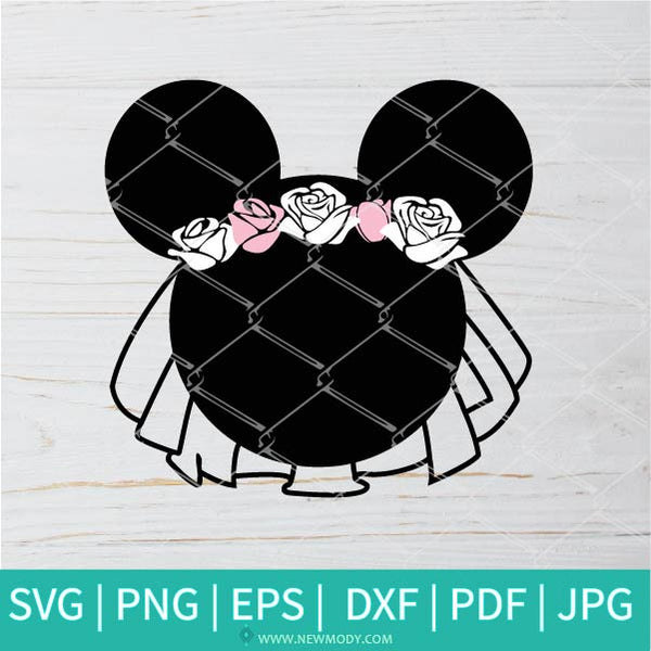 Download Minnie Bride Roses SVG - Minnie Mouse SVG - Disney Wedding SVG