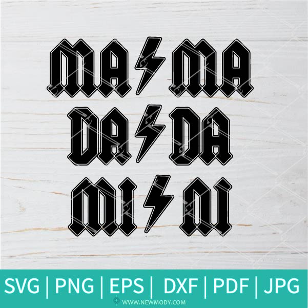 Mama Dada Mini SVG - Family Square SVG - Matching Family ...