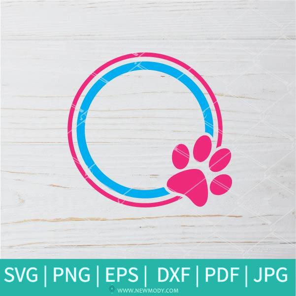 Download Paw Circle Monogram Bundle Svg Paw Tracks Svg Cat Paw Split Svg