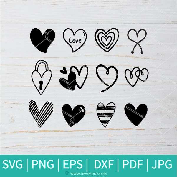 Heart Bundle Svg Valentine S Day Svg Valentines Hearts Svg Love