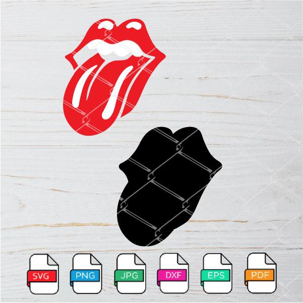 Download Layered Red Lips With Tongue Svg Lips With Tongue Out Clipart