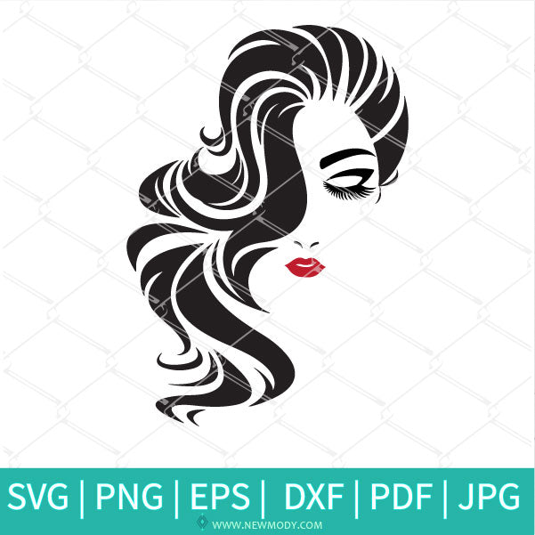 Download Beautiful Woman Face Svg Hair Svg