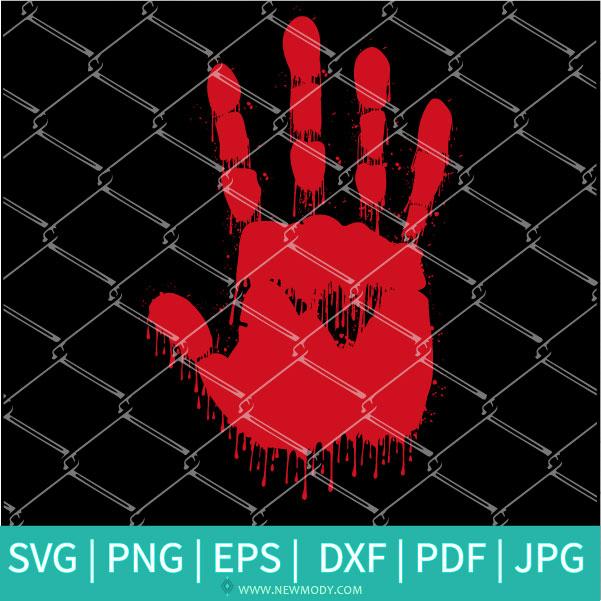 Download Bloody Handprint Svg Bloody Hand Print Clipart